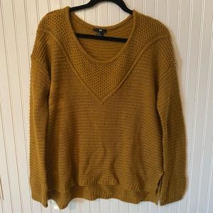 H&M Gold Knit Sweater, Size: M